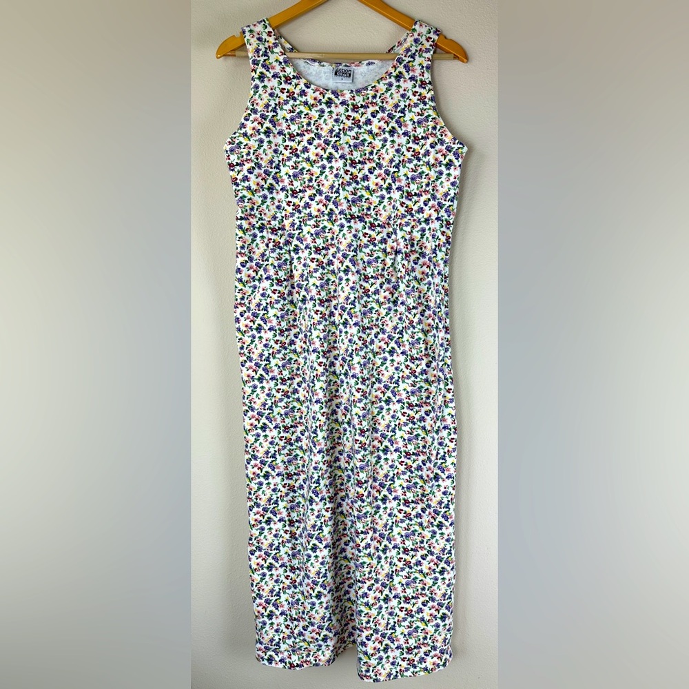 Vintage Action Gear Sportswear Women’s S Tank Cotton Sun Teacher‎ Dress Floral